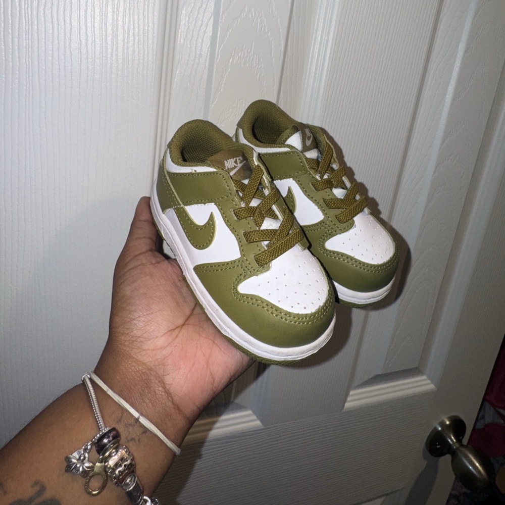 Nike Olive and White Kids' Sneakers